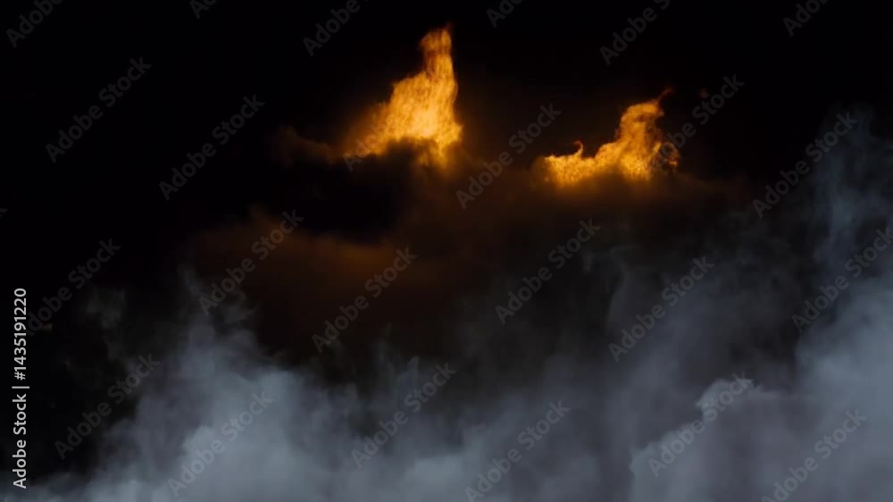 Heavy Gray Smoke Swirls in Darkness
Heavy Gray Smoke Swirls in Darkness