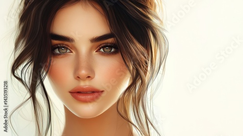 Wallpaper Mural Close-up portrait of a beautiful woman Torontodigital.ca