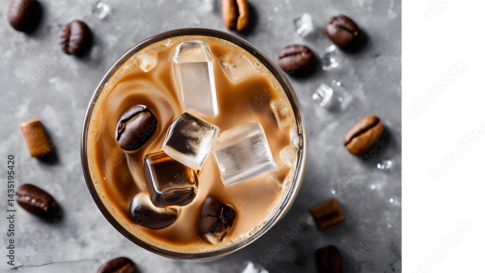 Obraz premium 커피,아메리카노,음료,음료수,카페,커피빈,원두,아이스아메리카노,카페인,