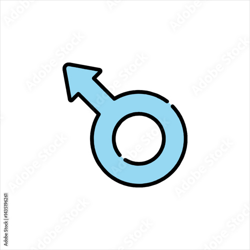 Male Gender Symbol Circle Arrow Icon