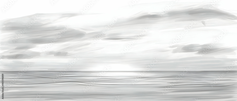Fototapeta premium Grey Sky and Sea