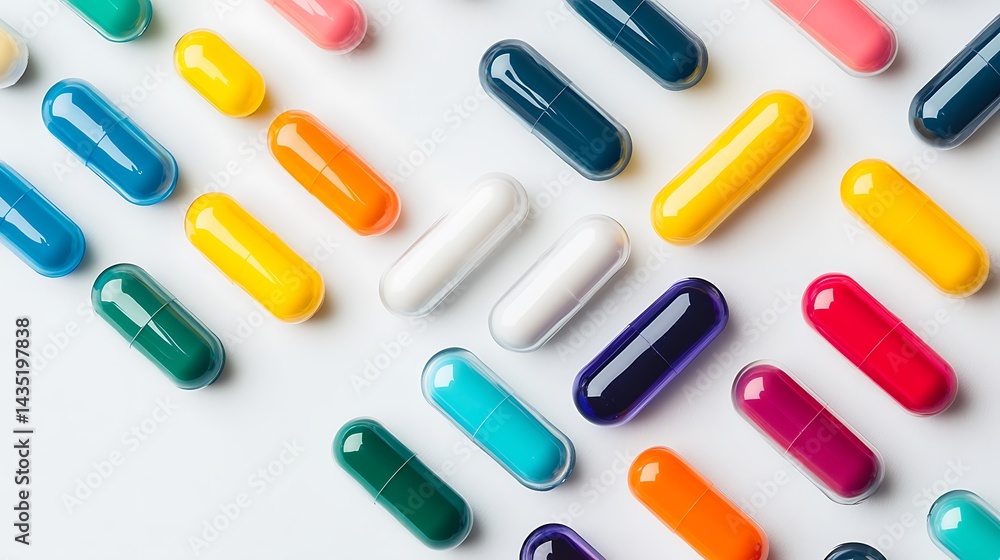 Colorful Capsules: A Vibrant Display of Pharmaceutical Variety Colorful Capsules: A Vibrant Display of Pharmaceutical Variety