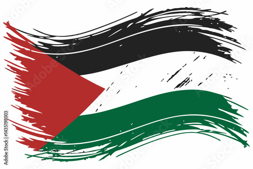 Palestine Solidarity Ribbon – Cut-Out Design for Social Media & Posters