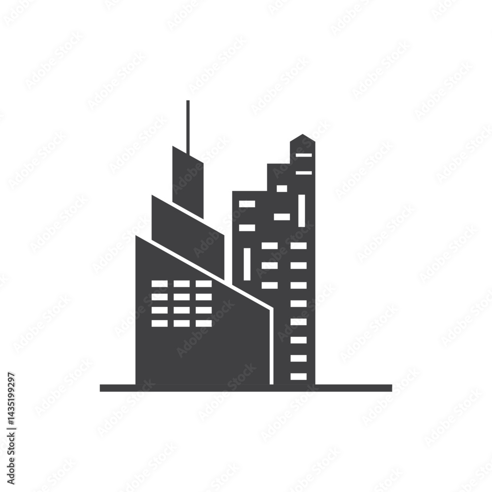 Obraz premium City line logo vector and symbol