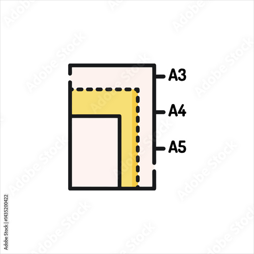 Paper Size Format Guide Icon