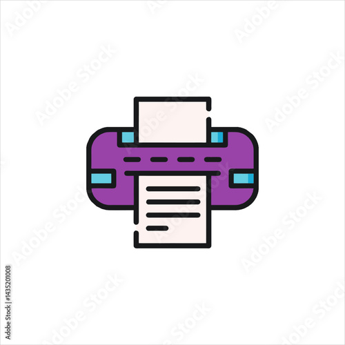 Office Printer Document Output Icon