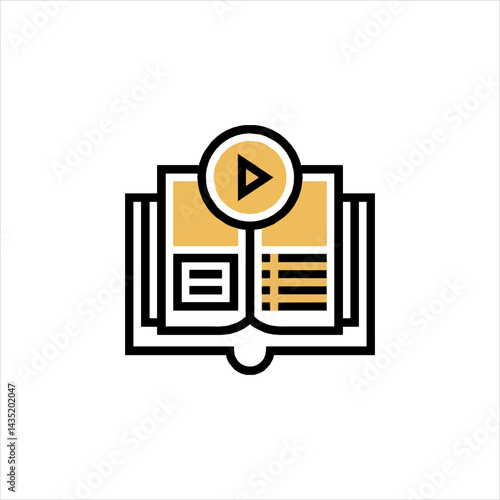 Online Learning Video Book Icon