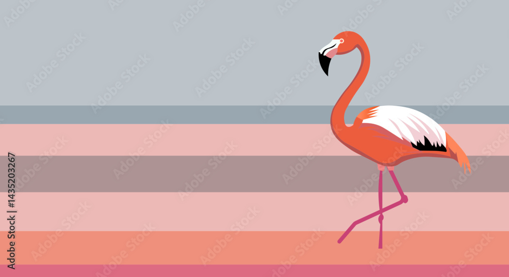 Fototapeta premium flamingo on the water