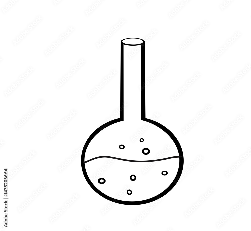 measuring flask filled with liquid ready for practice measuring flask filled with liquid ready for practice