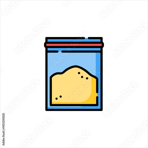 Jar of powder icon representing food ingredient storage