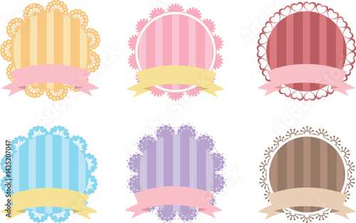 Beautiful colourful circle lace vector