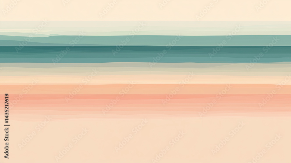 Fototapeta premium Sunset Minimal Beachscape