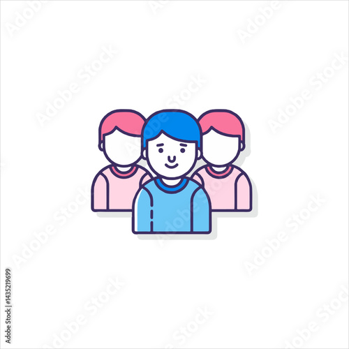 Group of people standing together in a meeting room, collaborating on a project with smiles and positive energy, creating a sense of teamwork and unity.