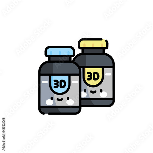 Two cute 3D printing filament spools stand side by side, ready to be used in a creative project, showcasing their potential for innovation and fun.
