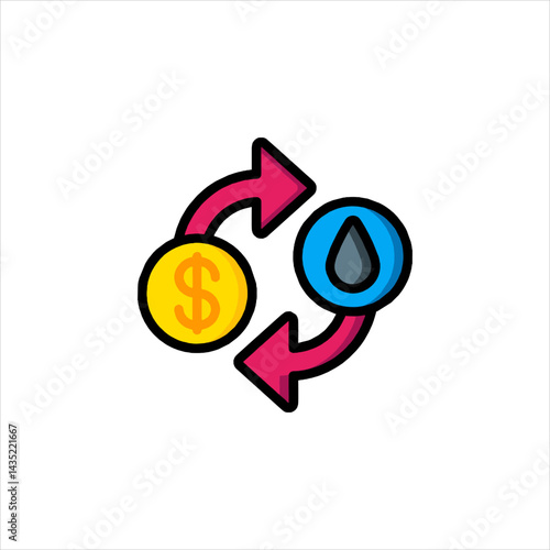Oil price fluctuating with currency exchange in global market affecting economy and investment, creating uncertainty and volatility.