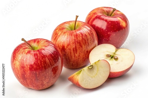 Honeycrisp apples isolated on white background