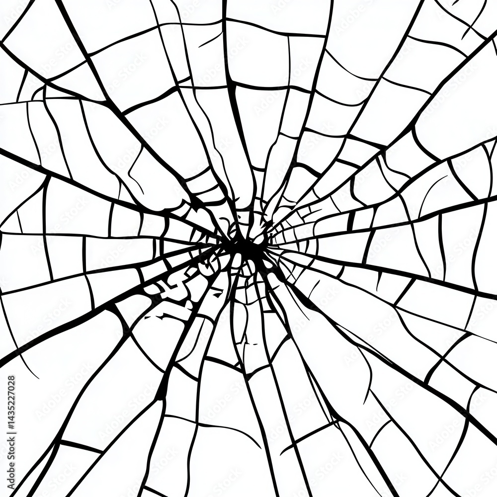 Obraz premium Cracked glass pattern