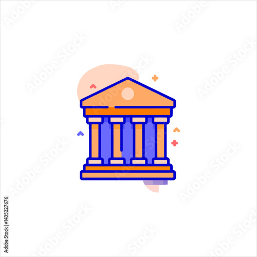 illustration of a greek temple