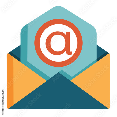 Email Envelope Symbol on White Background