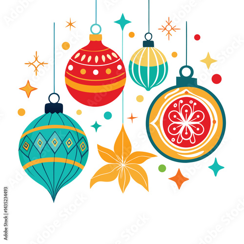 Christmas Ornament and Light Scene Quote Design