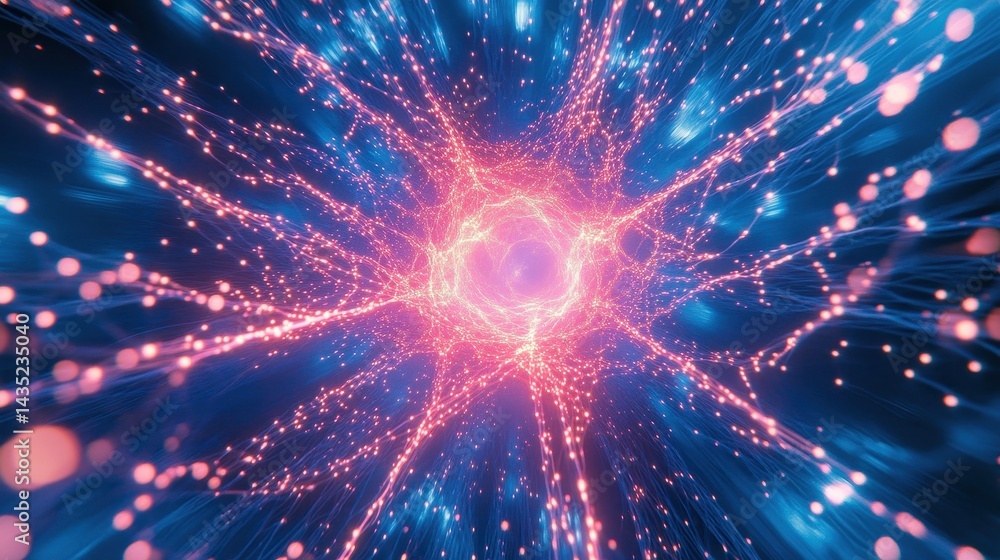 Fototapeta premium abstract digital network tunnel