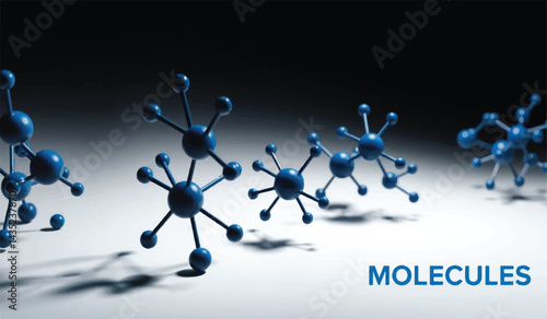 Molecular Bond Visualization: Science & Chemistry Concepts vector design illustratrion

