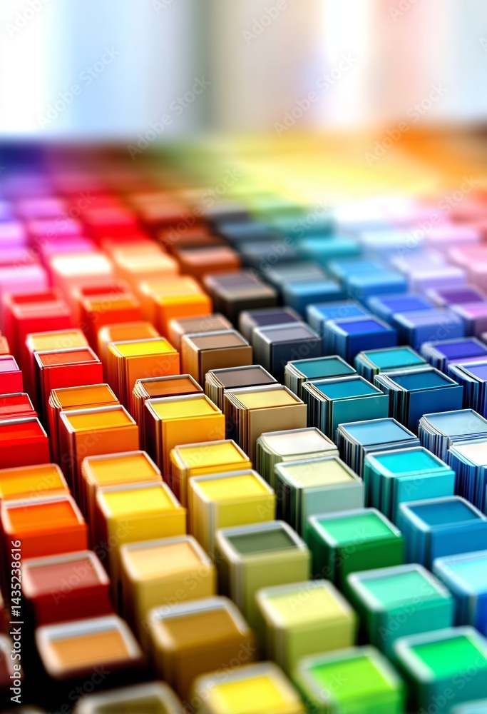 Fototapeta premium Colorful Cube Color Palette Display