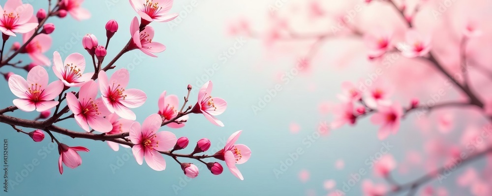 Elegant illustration of branches and blossoms against a solid backdrop , Artistic, Twigs Elegant illustration of branches and blossoms against a solid backdrop , Artistic, Twigs