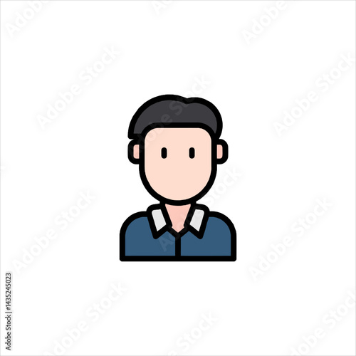 set of funny cartoon manager