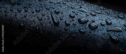 Water Droplets on Dark Surface