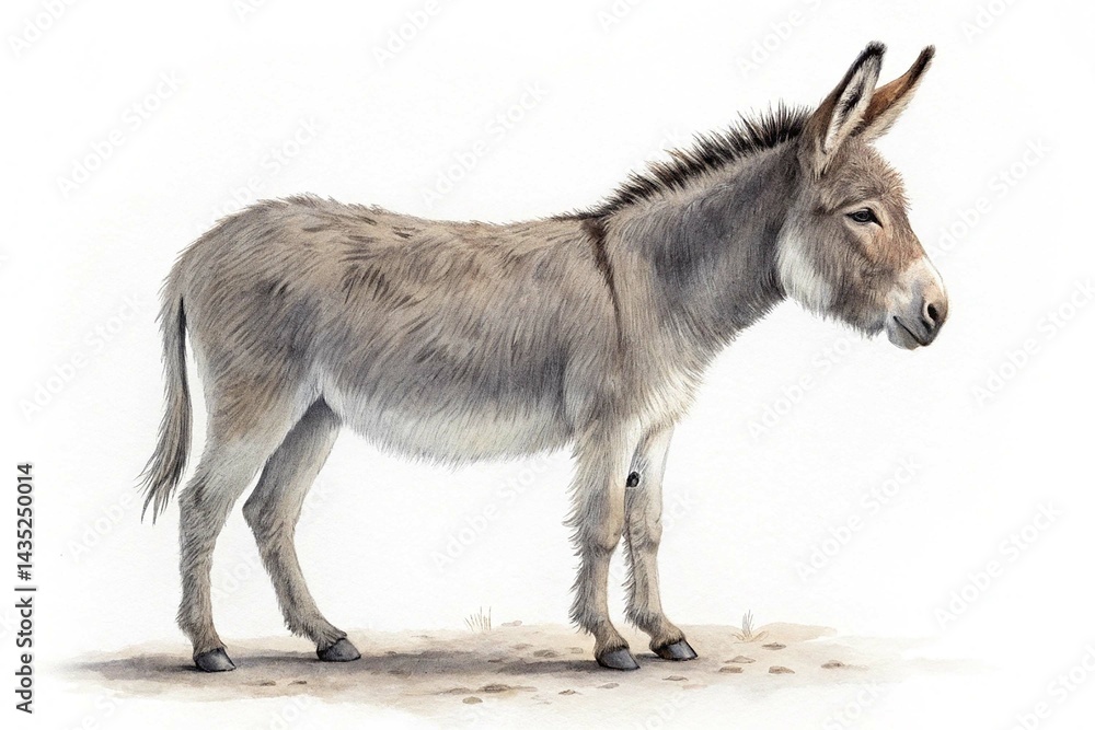 Fototapeta premium Donkey isolated on white backgrounds