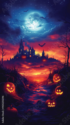  Jack-o’-Lanterns Lighting the Spooky Night.