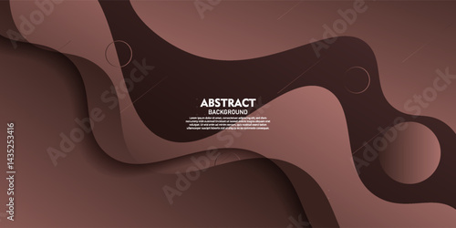 Dark brown dynamic abstract vector background with shadow. Creative premium gradient. Smart business design 3D cover. Vector Eps10