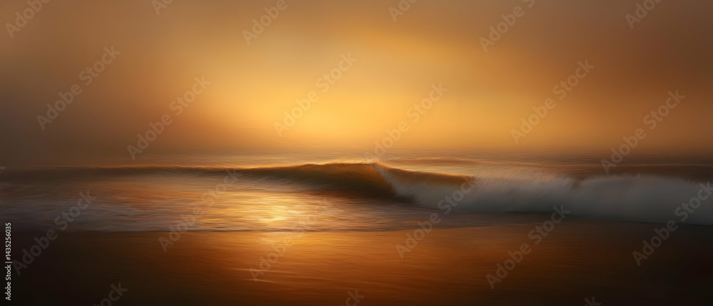 Fototapeta premium Golden Sunrise Surf