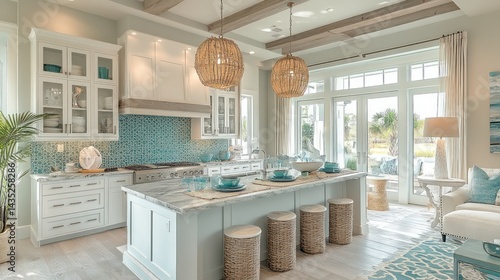 Coastal Kitchen Interior Design.