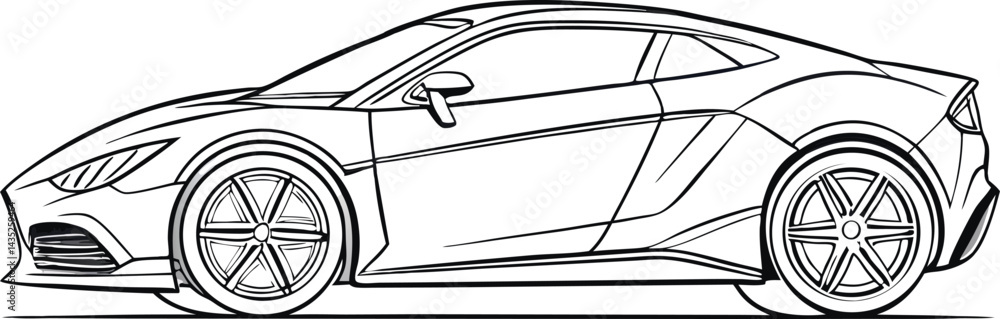 Fototapeta premium black sports car