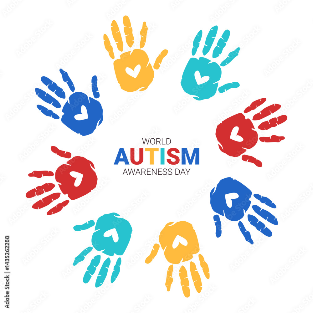 World autism awareness day illustration World autism awareness day illustration