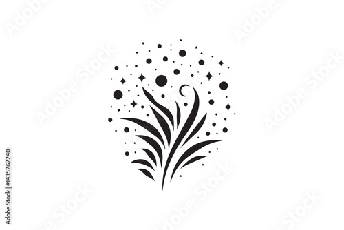 simple and unobtrusive Confetti vector silhouette illustration isolated in white background