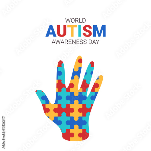 World autism awareness day illustration 