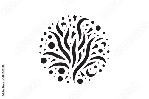 simple and unobtrusive Confetti vector silhouette illustration isolated in white background