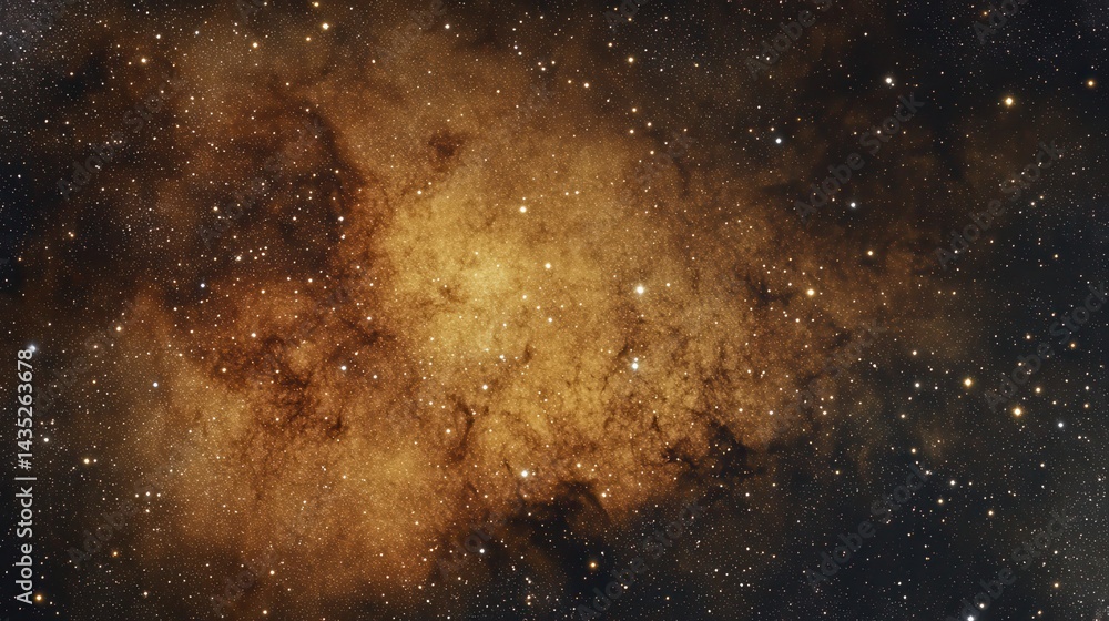 Fototapeta premium Starry sky. Space background with stars and nebula. Watercolor illustration.