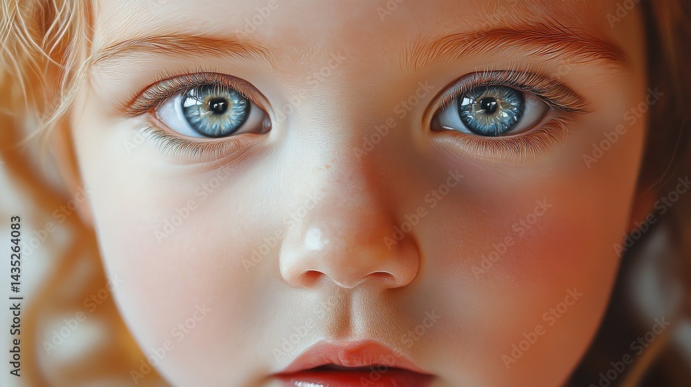 Naklejka premium Portrait of a little girl close-up.Isolated on white background.