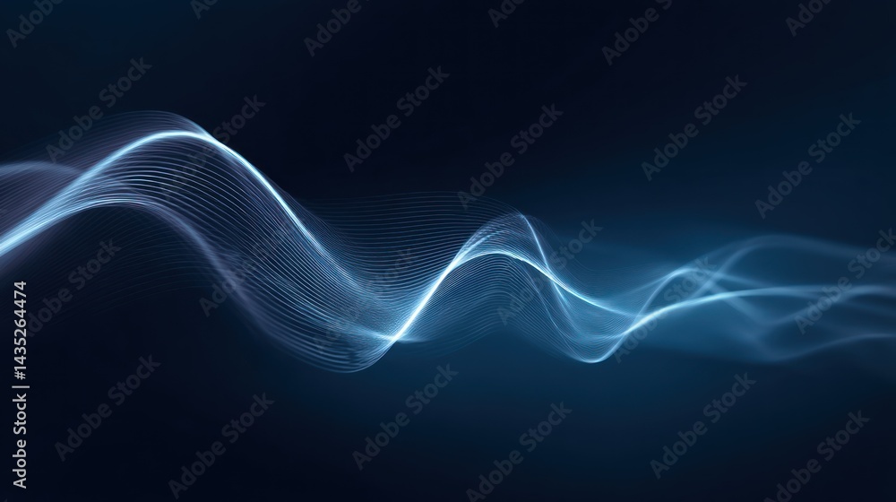 Abstract blue wave patterns create a sense of depth and fluidity in this digital design. Abstract blue wave patterns create a sense of depth and fluidity in this digital design.