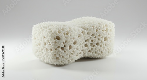 Natural Sponge on a White Background for Bathing