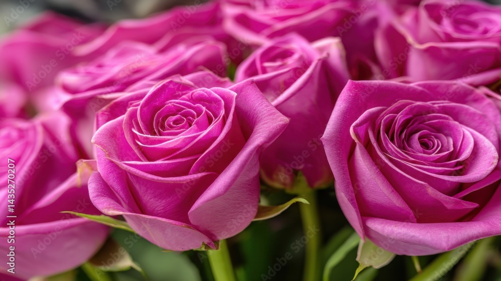 Captivating close up of vibrant pink roses in full bloom showcasing delicate petals and intricate floral pattern in a romantic and elegant composition Captivating close up of vibrant pink roses in full bloom showcasing delicate petals and intricate floral pattern in a romantic and elegant composition
