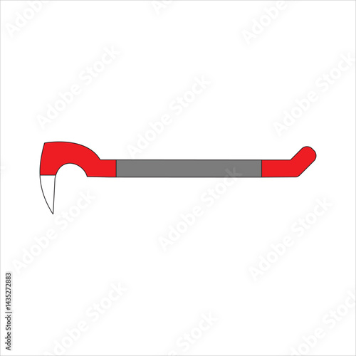 crowbar vector illustration