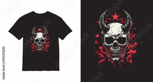 Graffiti skull graphic vector t-shirt design