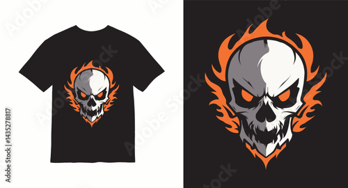 Graffiti skull graphic vector t-shirt design