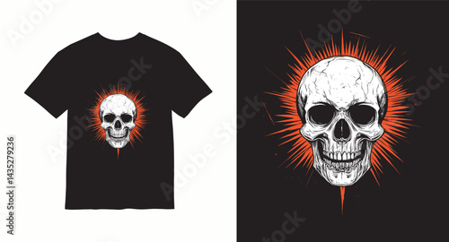 Graffiti skull graphic vector t-shirt design