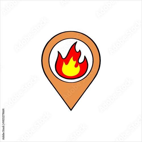 vector fire point icon